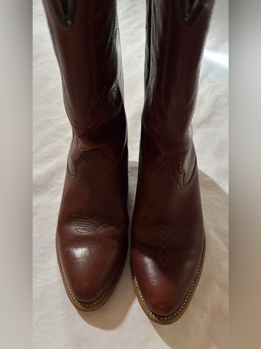 Vintage Wolverine 399 Women’s 6.5 M Brown Leather Western Cowboy Boots USA